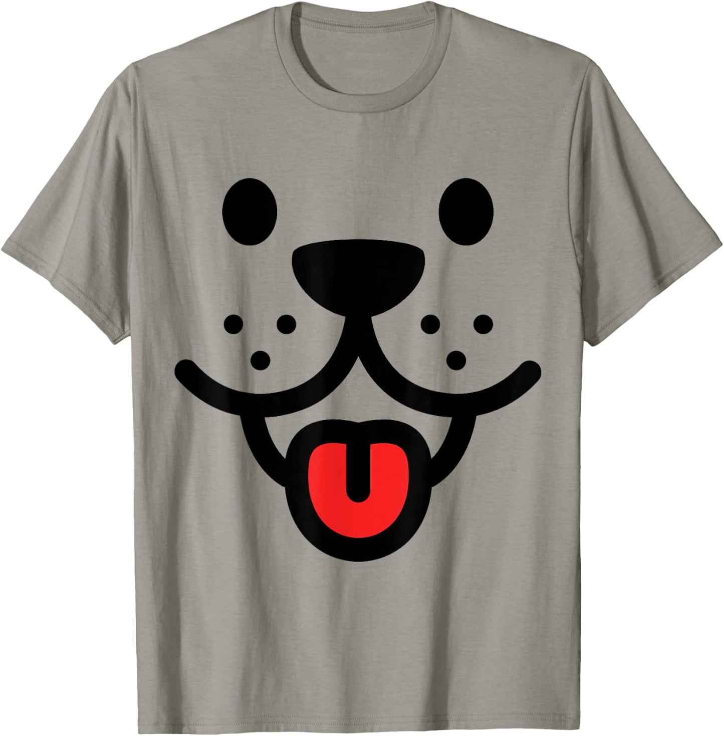 Cute Smiling Dog Face T-Shirt - T-Shirt | Sand