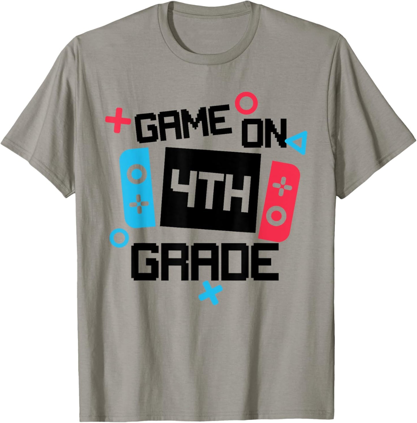 Gamer Back To School Shirt Boy Game On Fourth 4th Grade T-Shirt - T-Shirt | Sand
