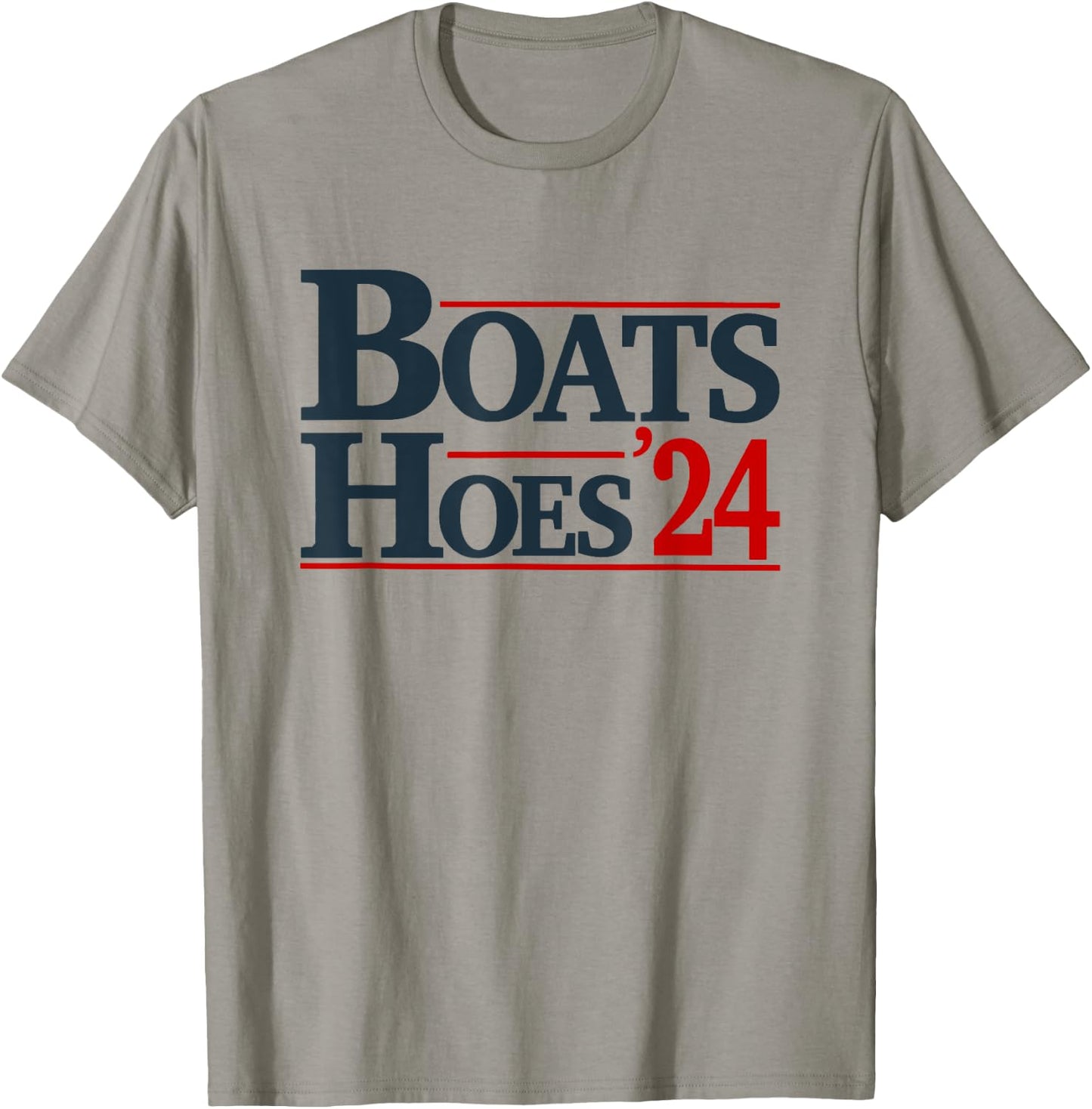 Boats and Hoes 2024 Election Funny T-Shirt - T-Shirt | Sand
