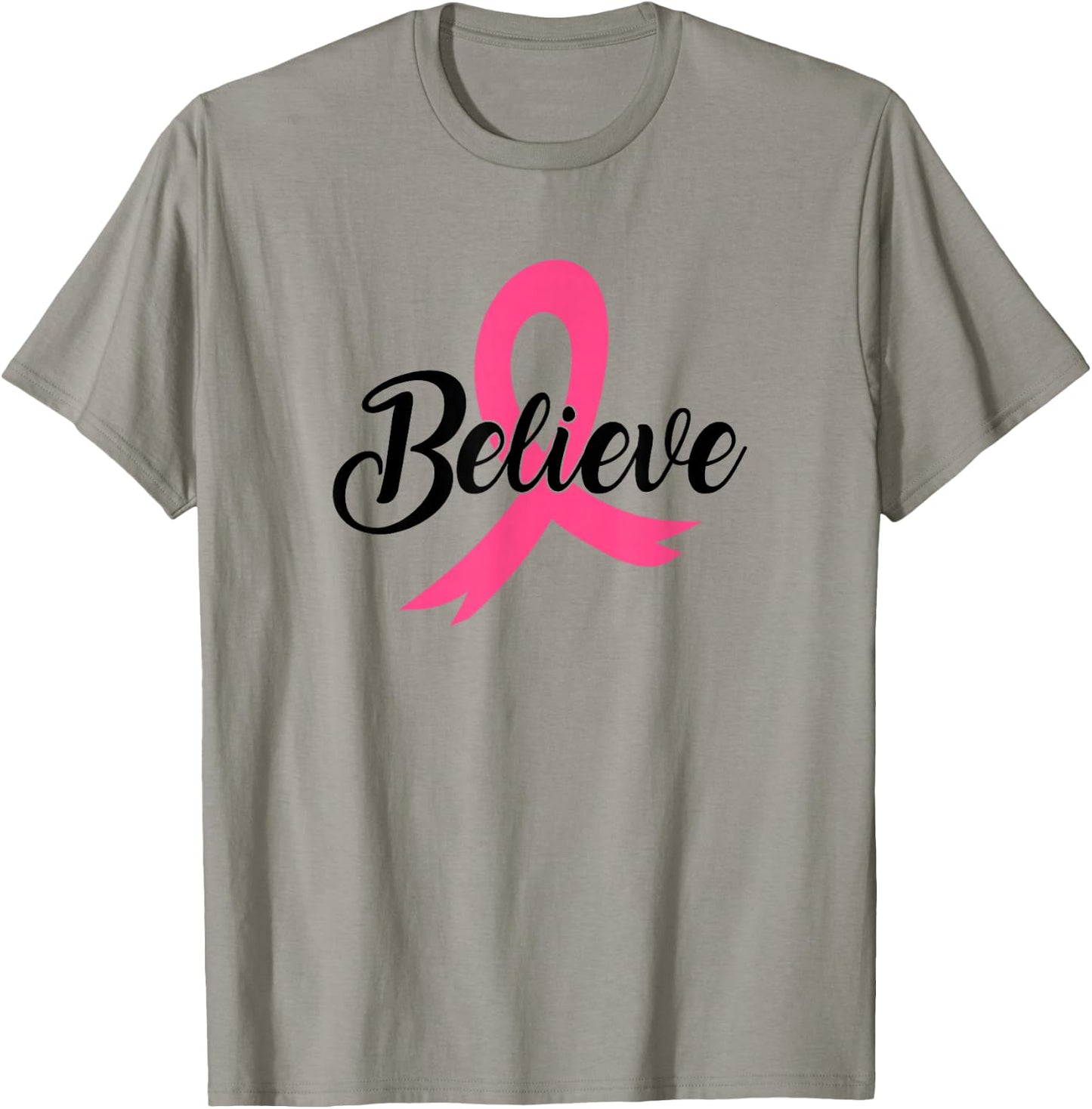 Breast Cancer Believe T-Shirt - T-Shirt | Sand