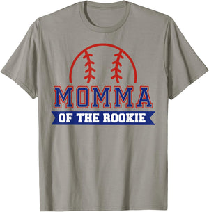 Momma of Rookie 1st Birthday Baseball Theme Matching Party T-Shirt - T-Shirt | Sand
