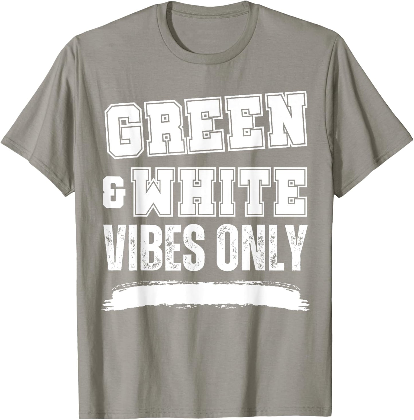 Green and White Game Day, Green and White T-Shirt - T-Shirt | Sand