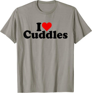 I Love Heart Cuddles Cuddling T-Shirt - T-Shirt | Sand