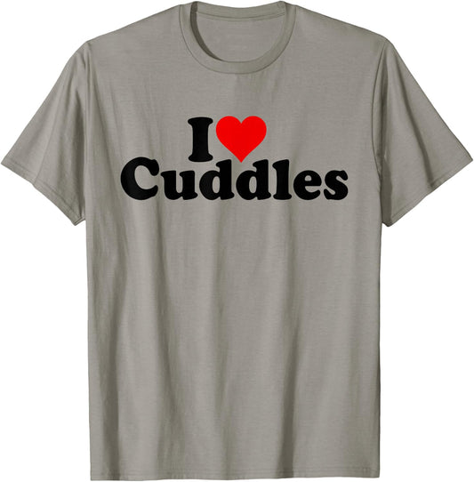 I Love Heart Cuddles Cuddling T-Shirt - T-Shirt | Sand
