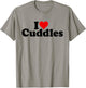I Love Heart Cuddles Cuddling T-Shirt - T-Shirt | Sand