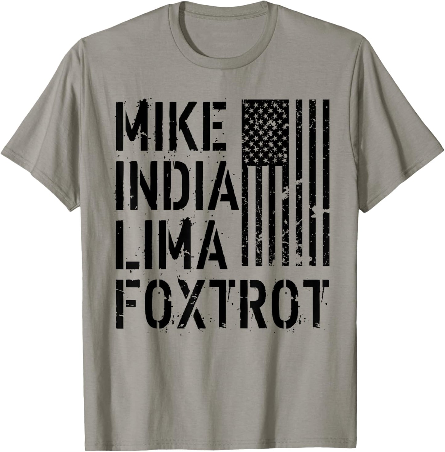Mike India Lima Foxtrot Hot Mom Muscle Mommy American Flag Women Men T-Shirt - T-Shirt | Sand