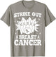 Strike Out Bowling Pink Ribbon Breast Cancer Awareness T-Shirt - T-Shirt | Sand