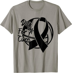 Dig For A Cure Breast Cancer Awareness Volleyball Pink T-Shirt - T-Shirt | Sand