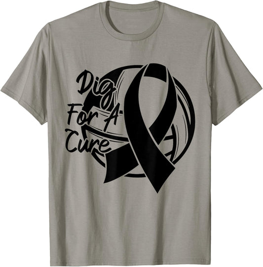 Dig For A Cure Breast Cancer Awareness Volleyball Pink T-Shirt - T-Shirt | Sand