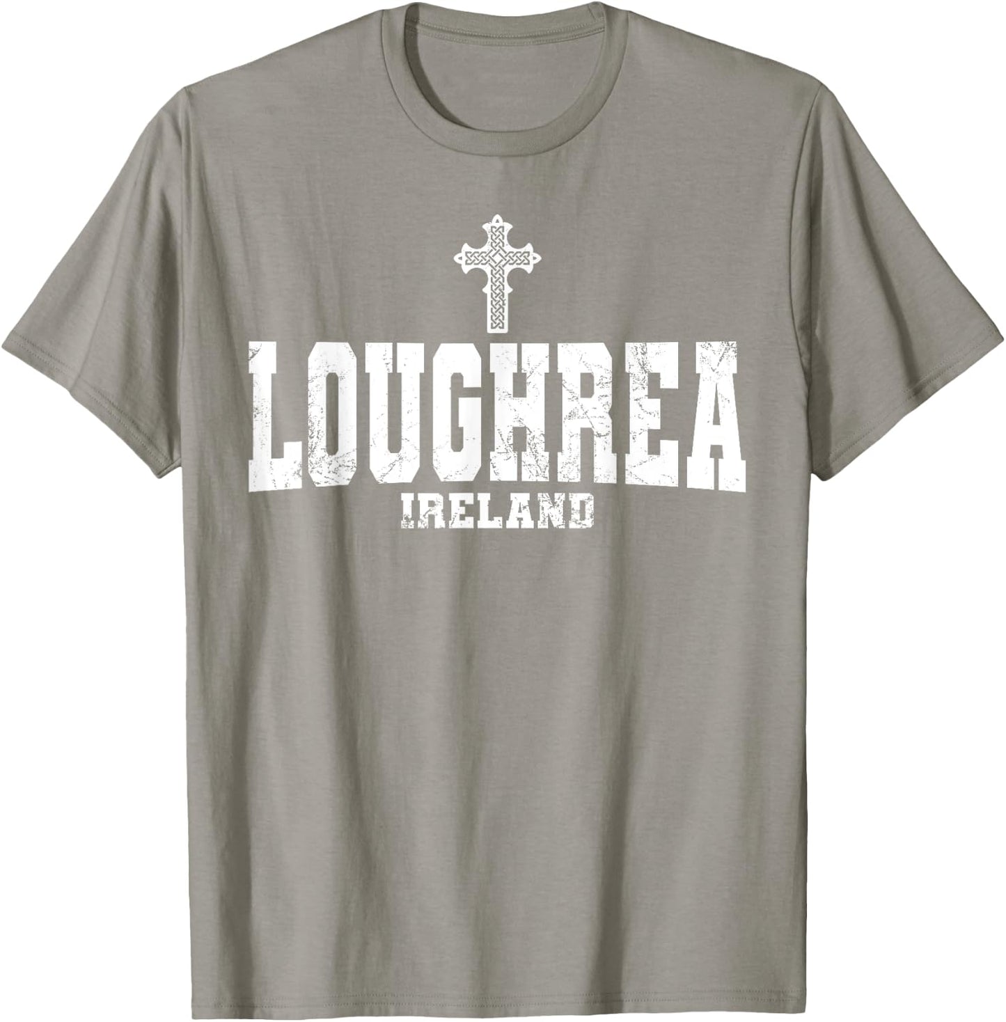 Loughrea Ireland Irish Flag Celtic Cross Éire Gaelic T-Shirt - T-Shirt | Sand
