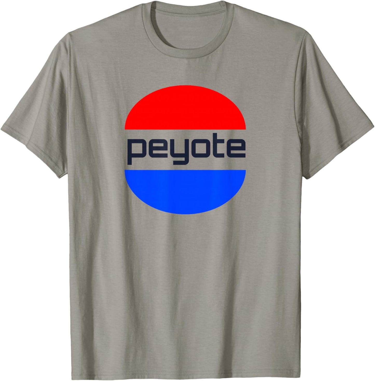 Peyote - Cool font With a Blue And Red Sphere Graphic T-Shirt - T-Shirt | Sand
