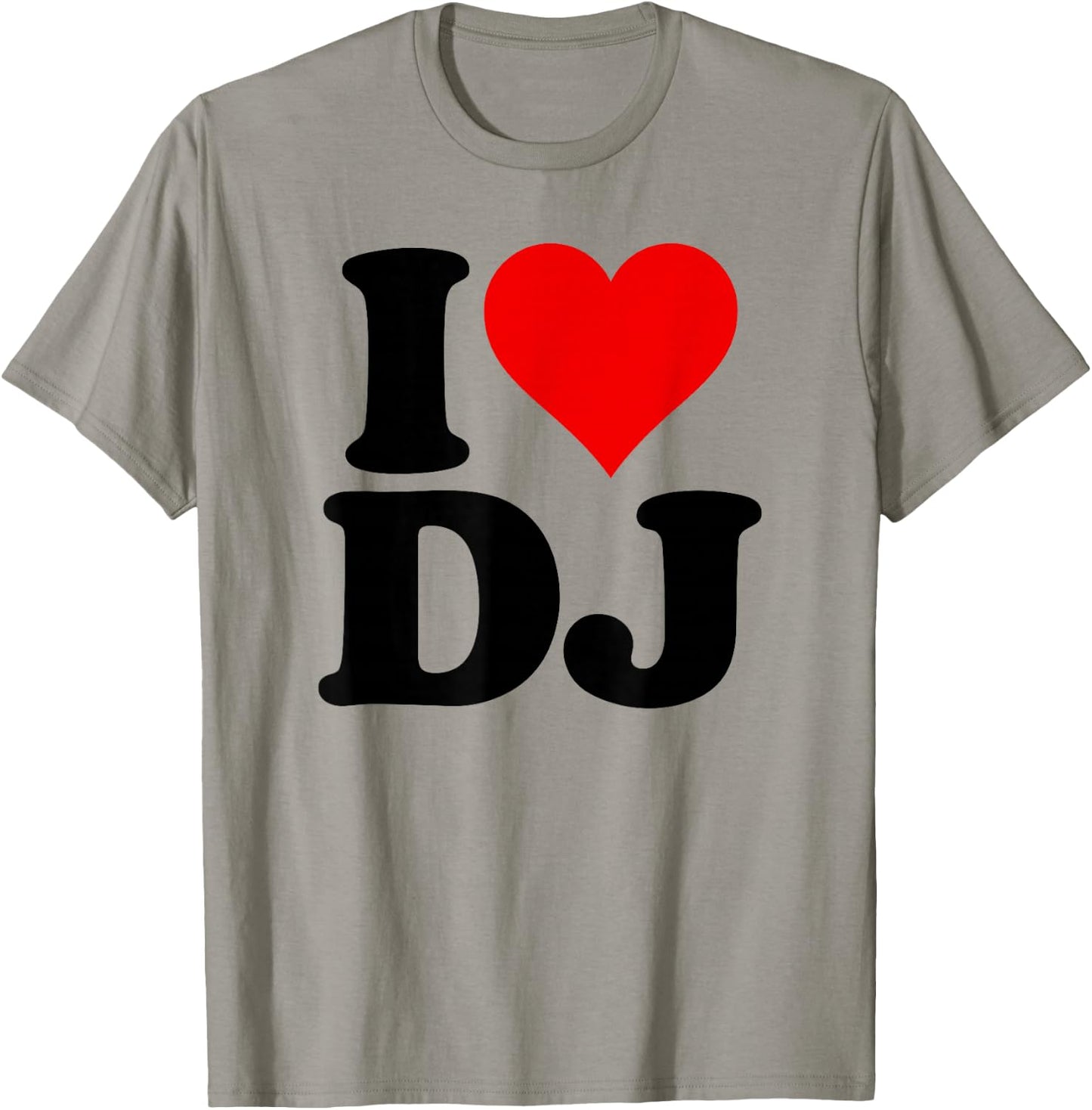 I Love Heart Dj D J D.j. Initials Name T-Shirt - T-Shirt | Sand
