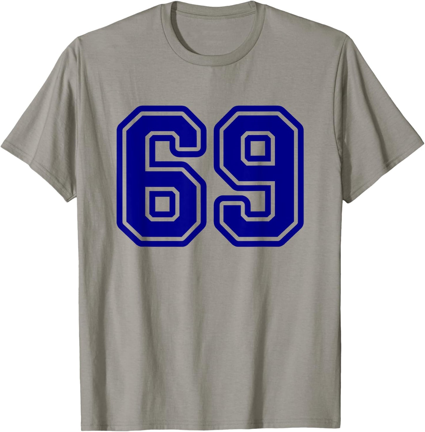 Number #69 Blue Sport Varsity Number 69 T-Shirt - T-Shirt | Sand