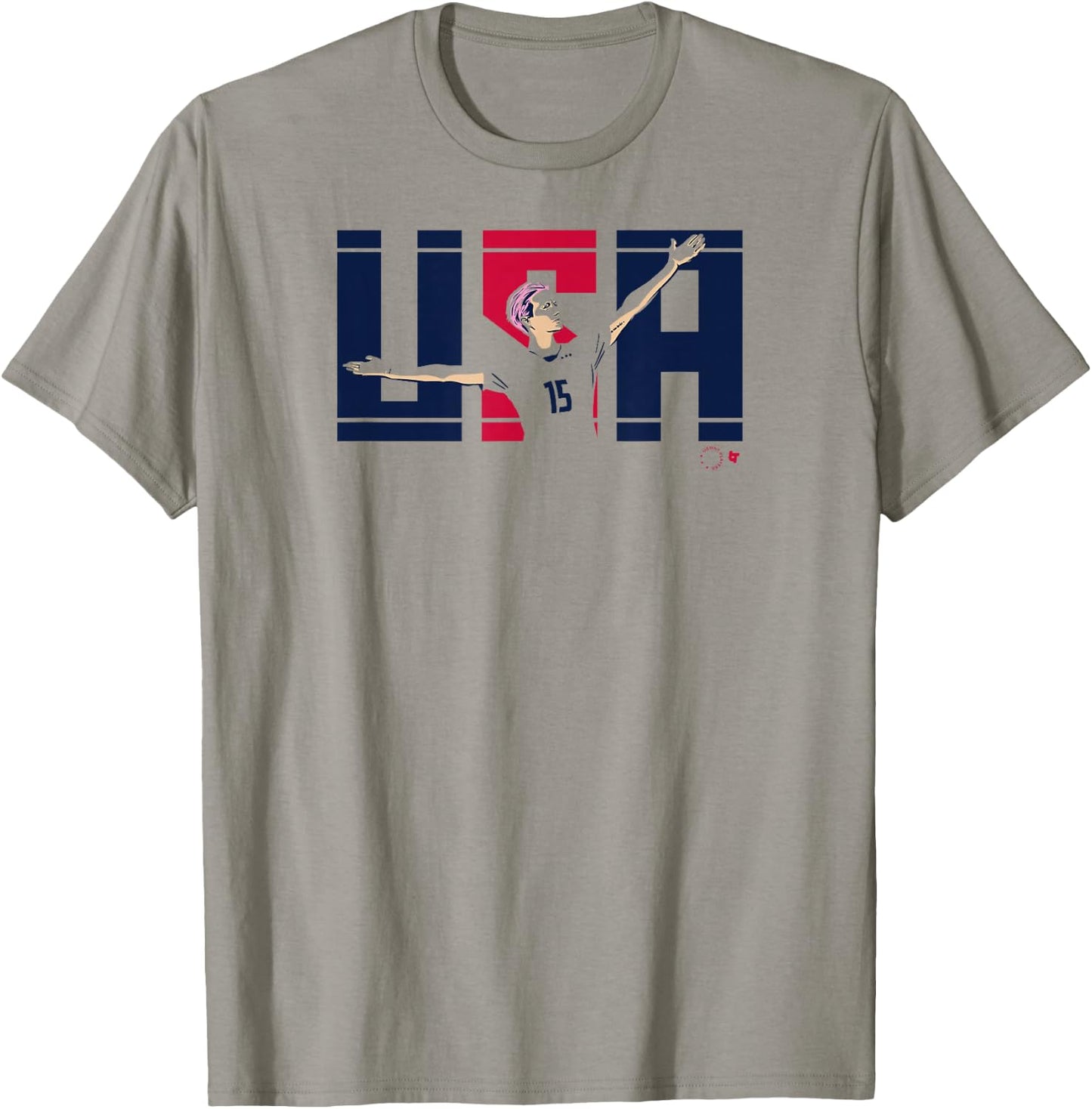 USA Rapinoe Pose - Megan Rapinoe - USWNT USA Soccer T-Shirt - T-Shirt | Sand
