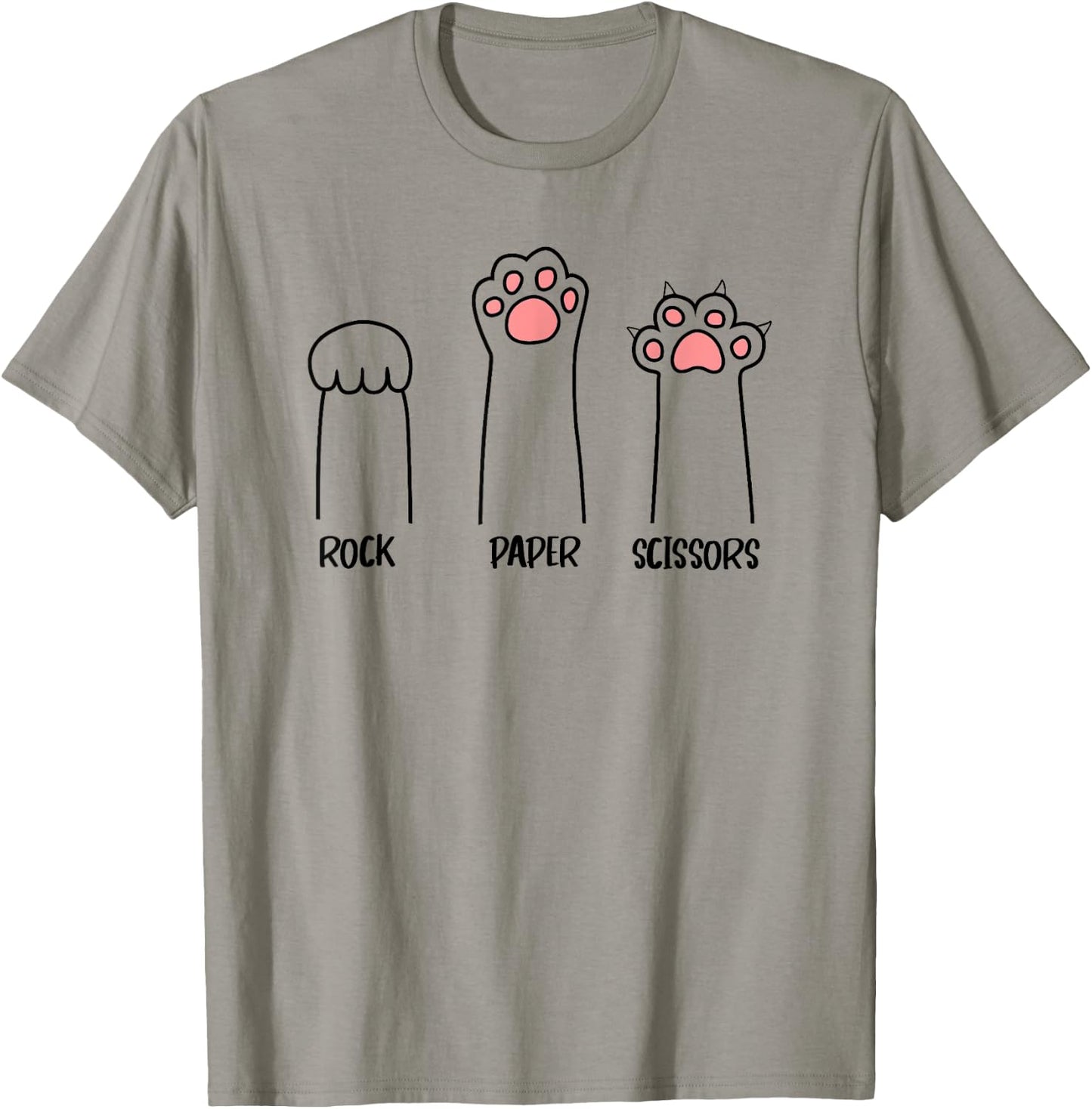Rock Paper Scissors Cat paw Men Women Kids T-Shirt - T-Shirt | Sand