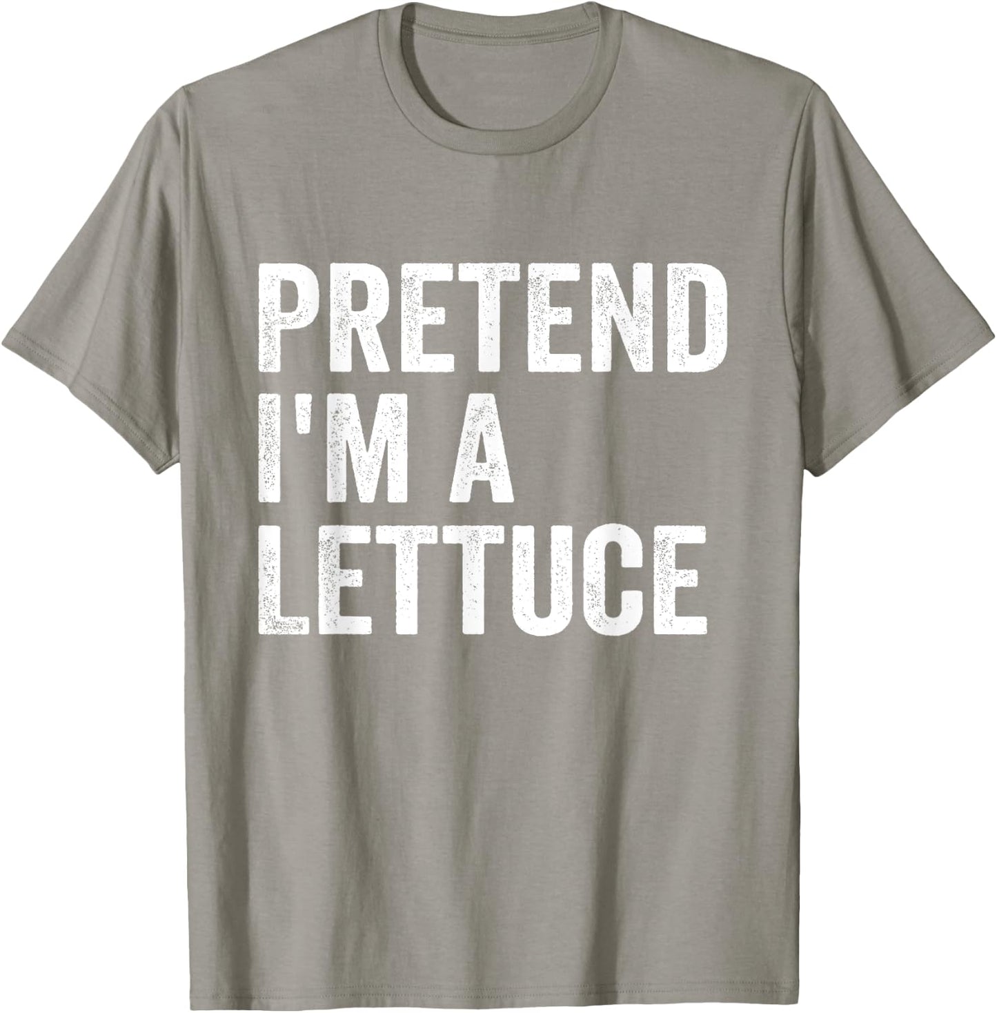 Pretend I'm A Lettuce Easy Lazy Halloween Costume T-Shirt - T-Shirt | Sand