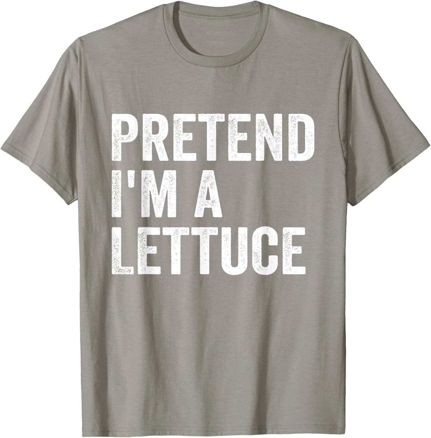 Pretend I'm A Lettuce Easy Lazy Halloween Costume T-Shirt - T-Shirt | Sand