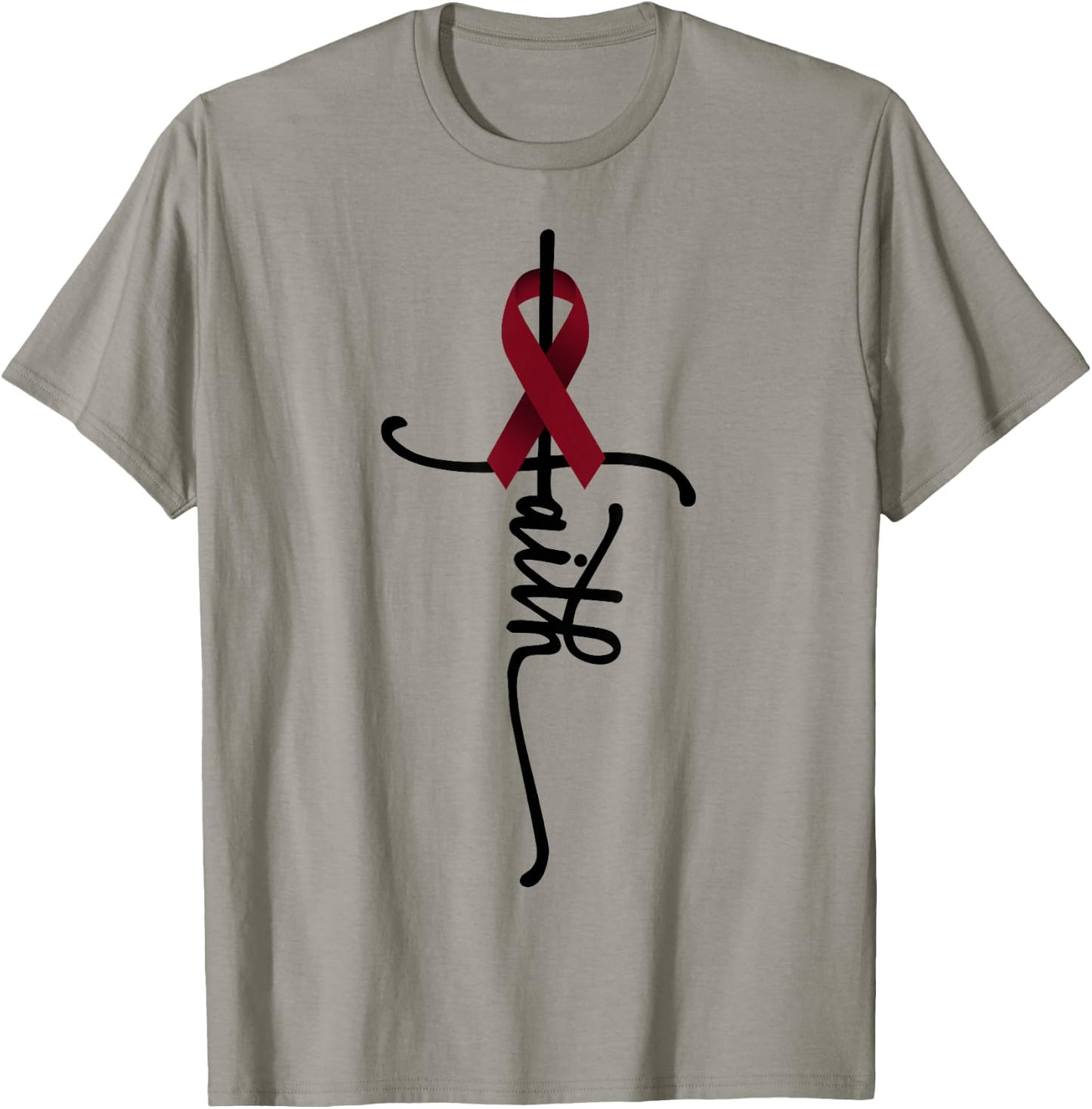 Multiple Myeloma Cancer Faith Multiple Myeloma Cancer T-Shirt - T-Shirt | Sand