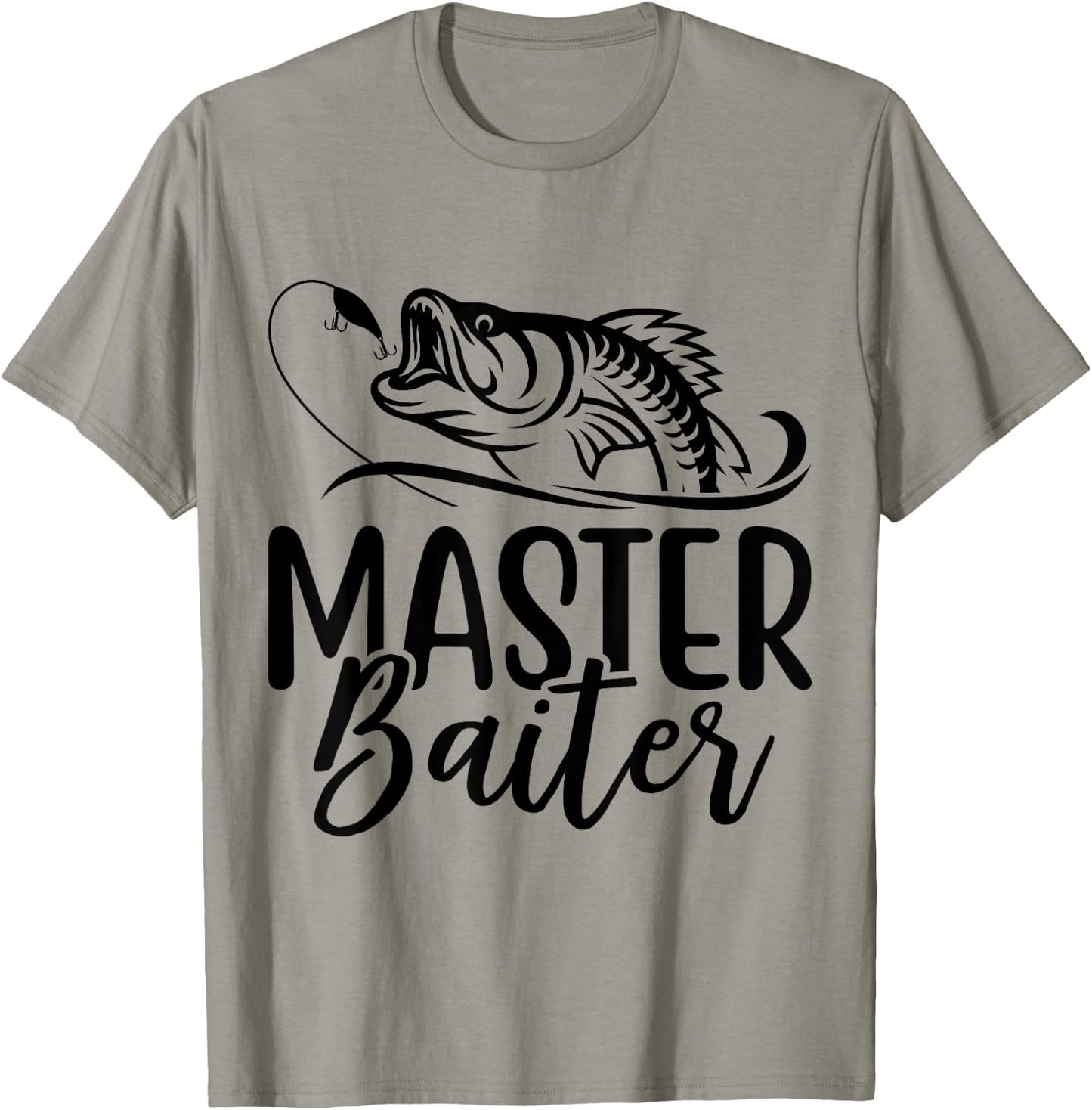 Master Baiter Vintage Bass Fishing Funny Angler T-Shirt - T-Shirt | Sand