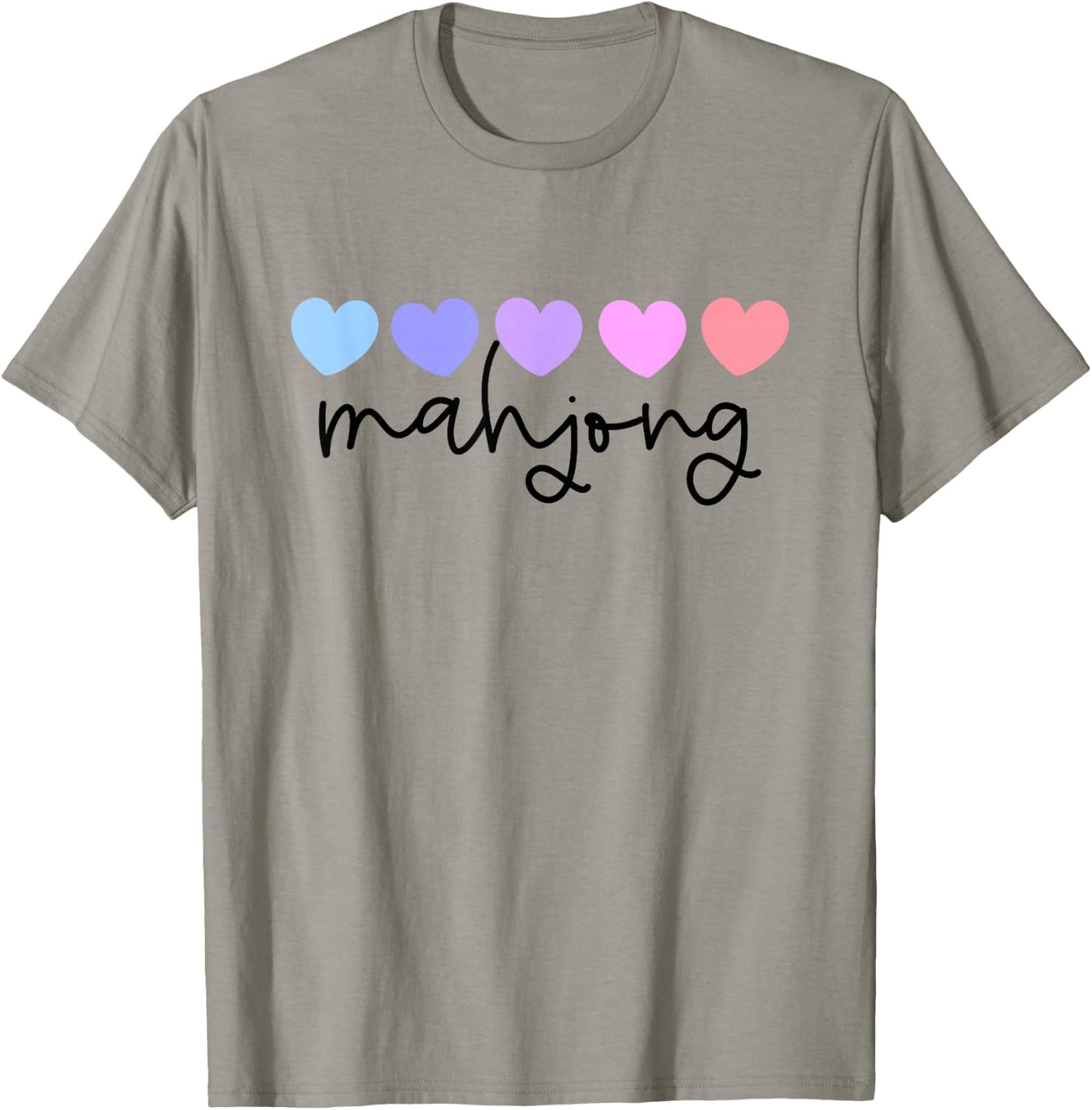 Mahjong Lover Heart Women Girls or Mom T-Shirt - T-Shirt | Sand