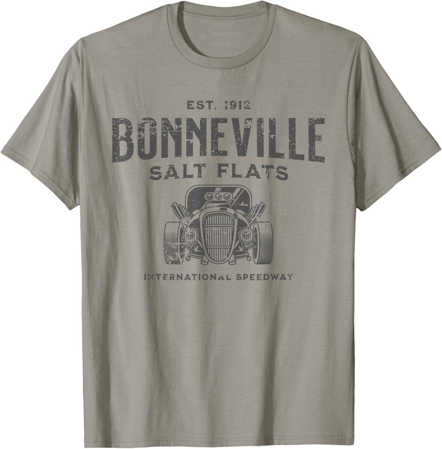 Bonneville Salt Flats Utah Distressed Design T-Shirt - T-Shirt | Sand