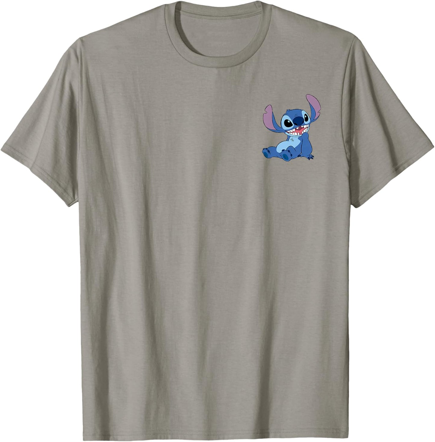 Disney Lilo & Stitch Happy Stitch Pocket Logo T-Shirt - T-Shirt | Sand