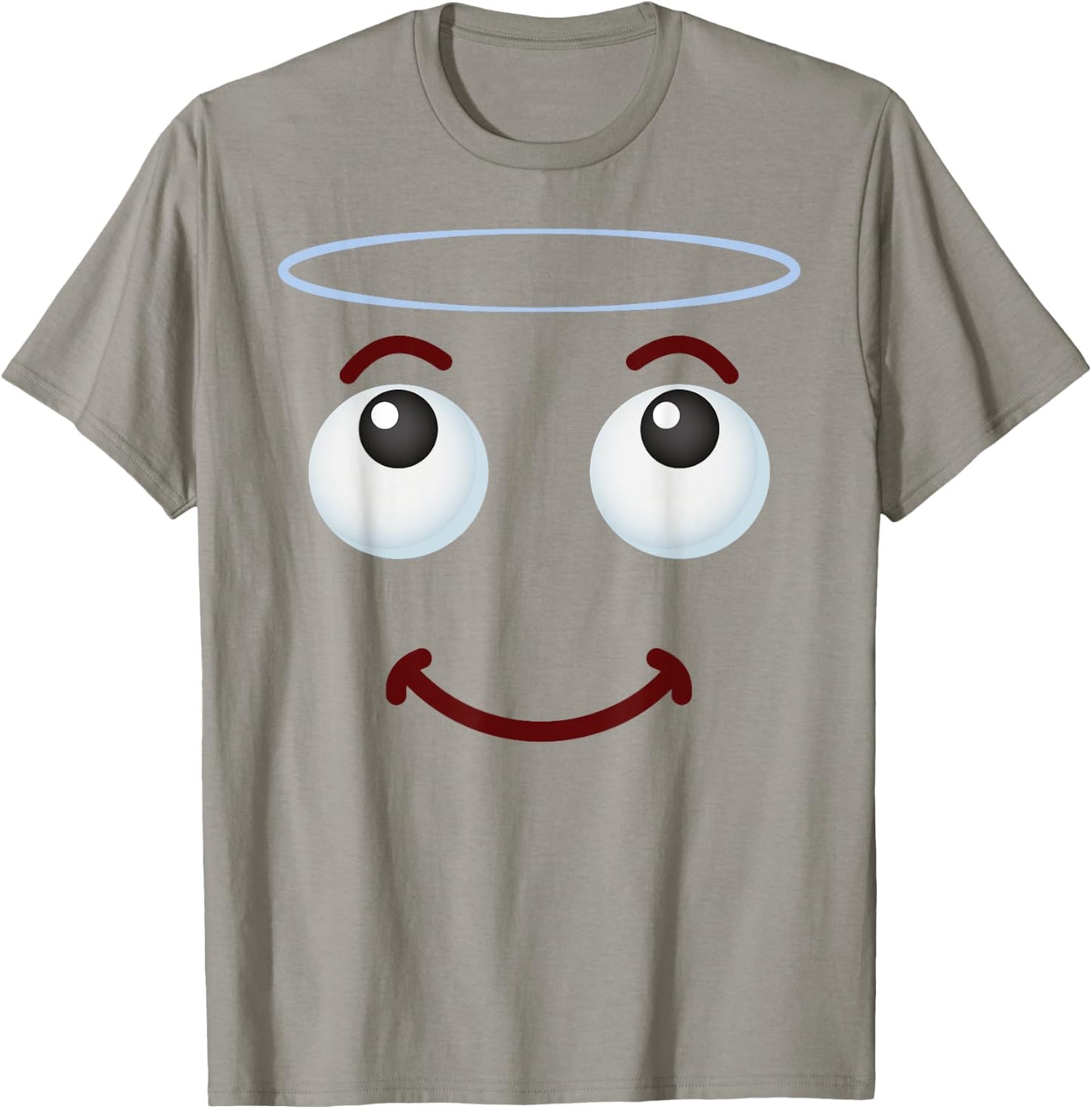 Group Costume Halloween Team Outfit Holy Halo Angel Emoticon T-Shirt - T-Shirt | Sand