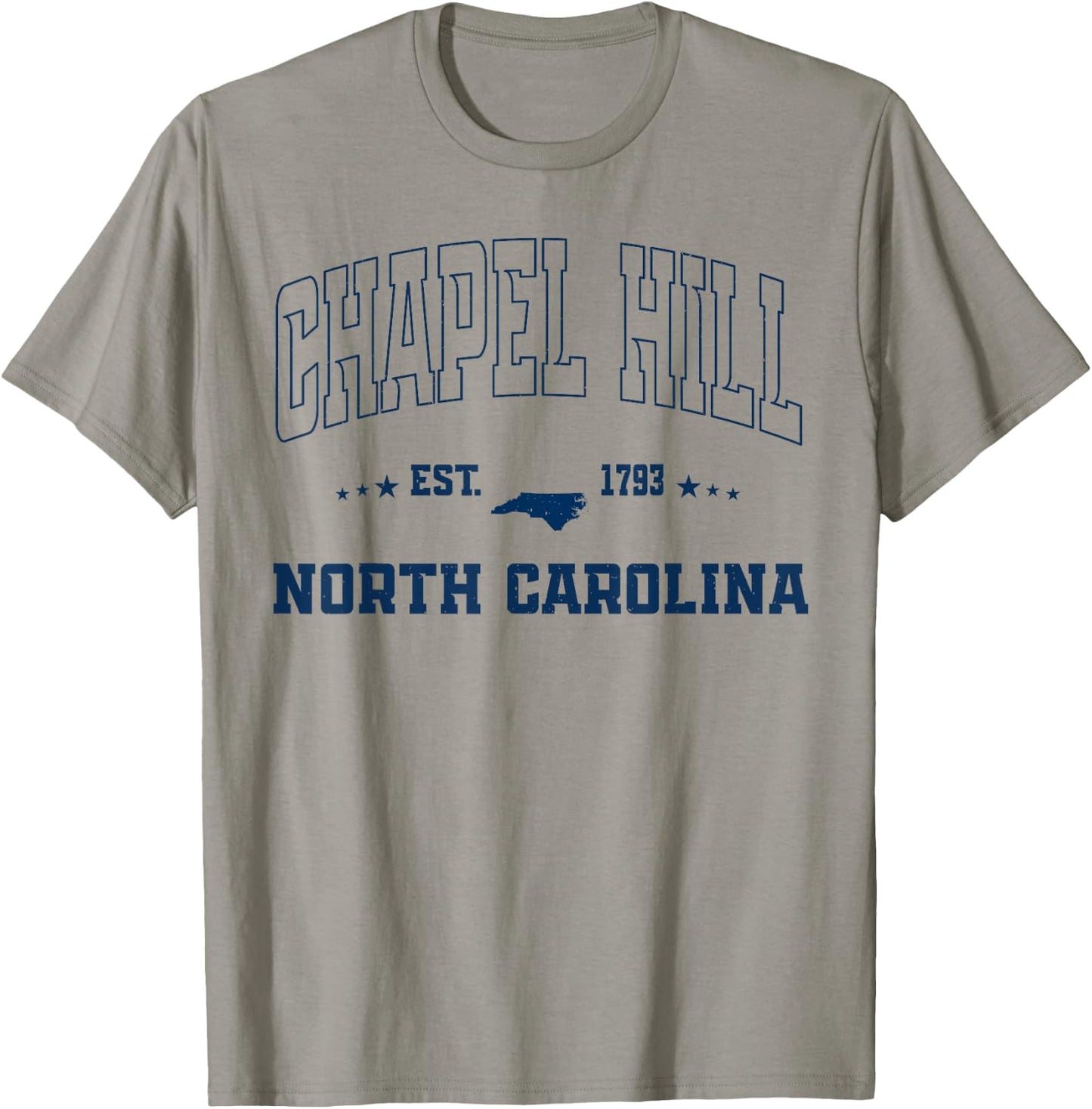 Vintage Chapel Hill North Carolina NC Navy Sports Athletic T-Shirt - T-Shirt | Sand