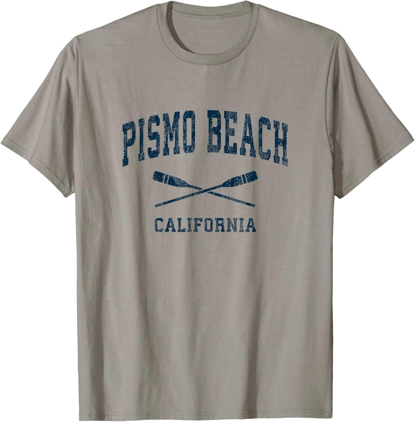 Pismo Beach California Vintage Nautical Paddles Sports Oars T-Shirt - T-Shirt | Sand