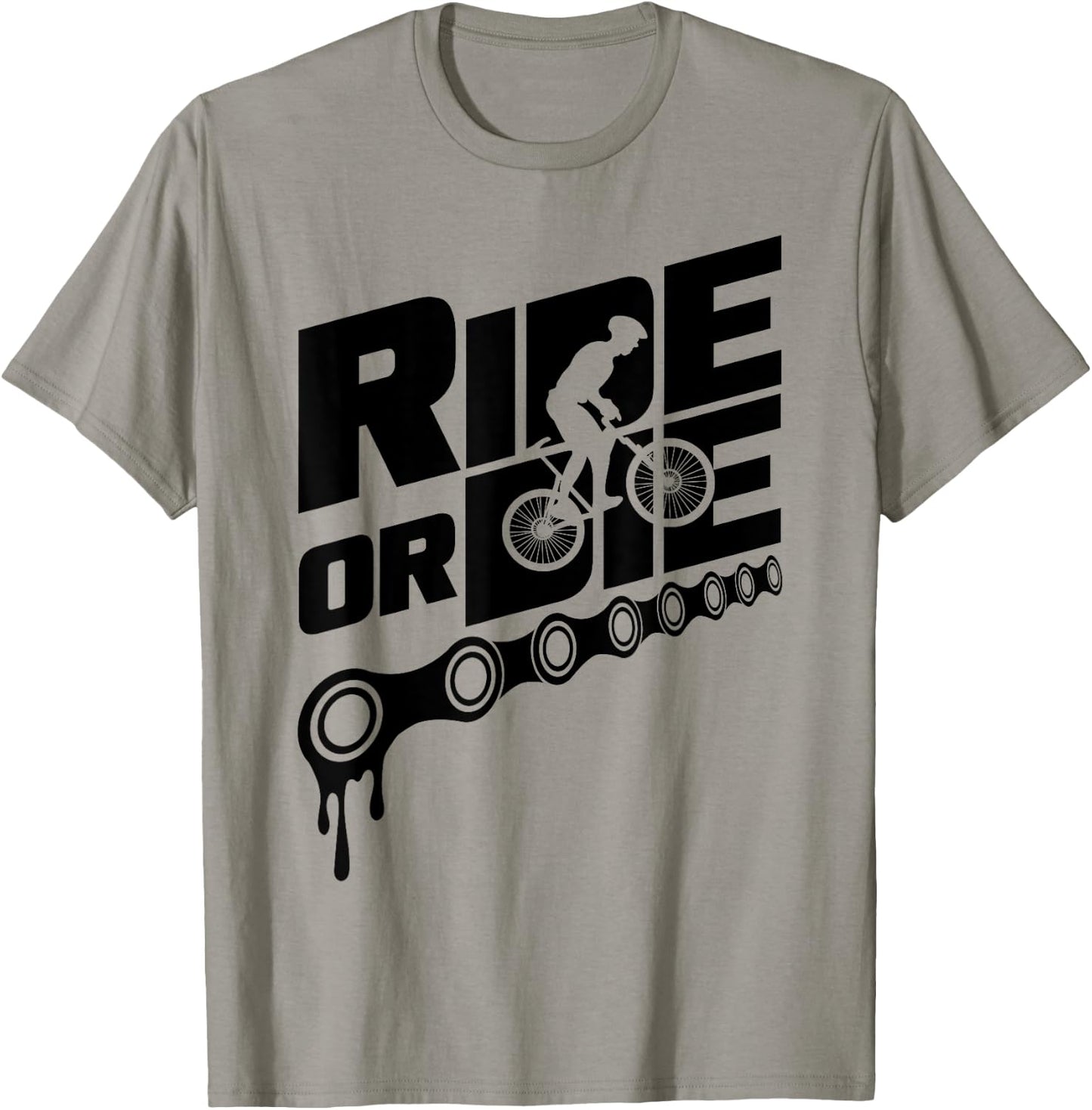 Ride or Die Mountain Biker Mountain Bike Bicycle MTB Gift T-Shirt - T-Shirt | Sand