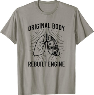 Rebuilt Lung Transplant Survivor Lung Transplant Recovery T-Shirt - T-Shirt | Sand