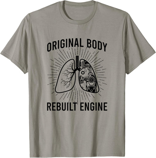 Rebuilt Lung Transplant Survivor Lung Transplant Recovery T-Shirt - T-Shirt | Sand