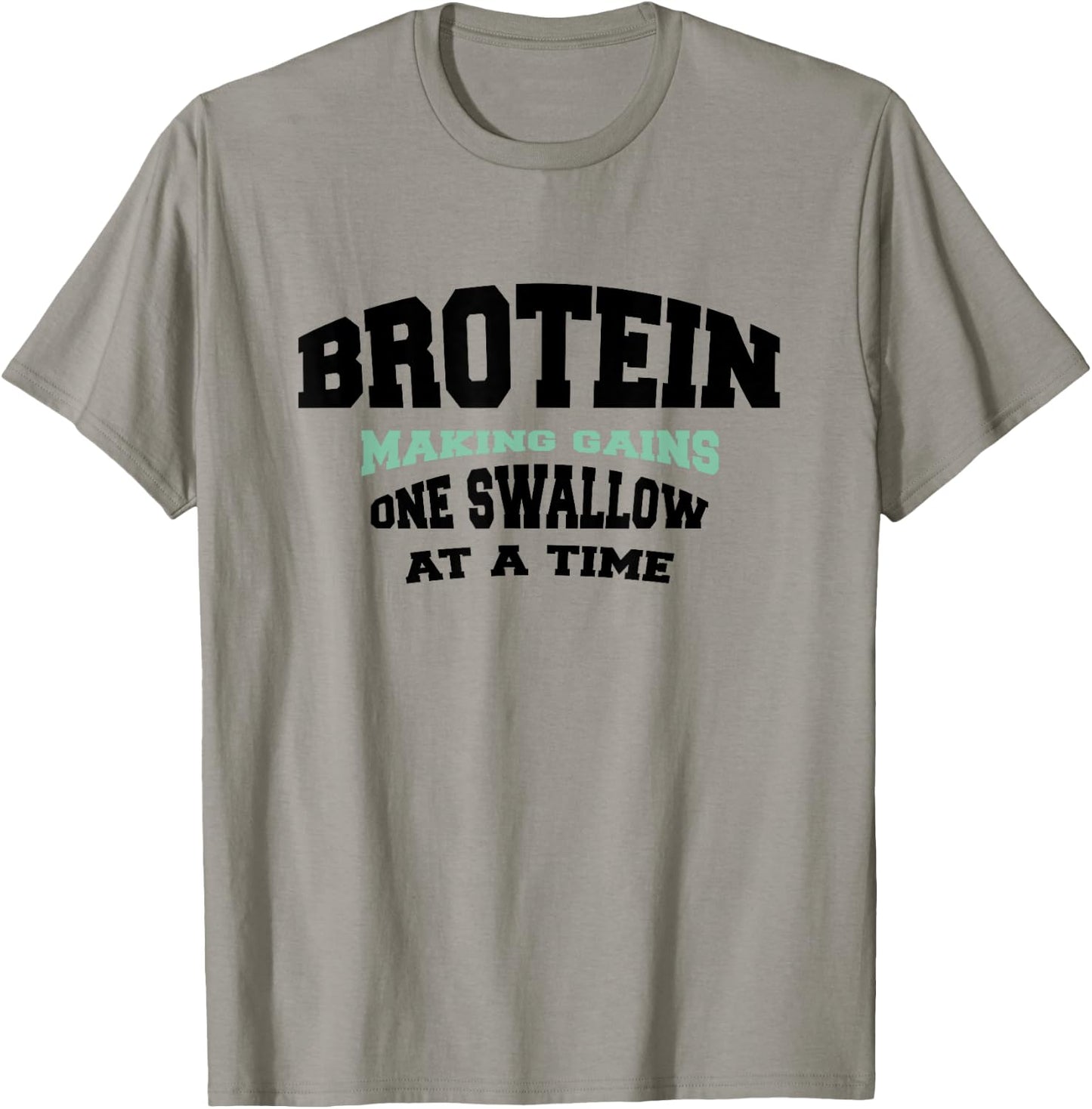Funny Gay Muscle Gym Bro - Protein Shake Brotein T-Shirt - T-Shirt | Sand