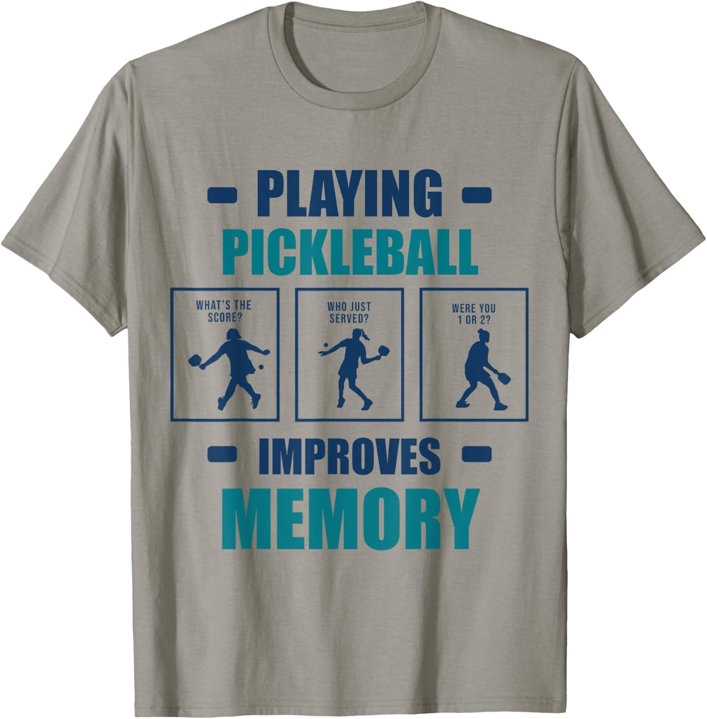 Playing Pickleball Improves Memory Funny Pickleball Women T-Shirt - T-Shirt | Sand