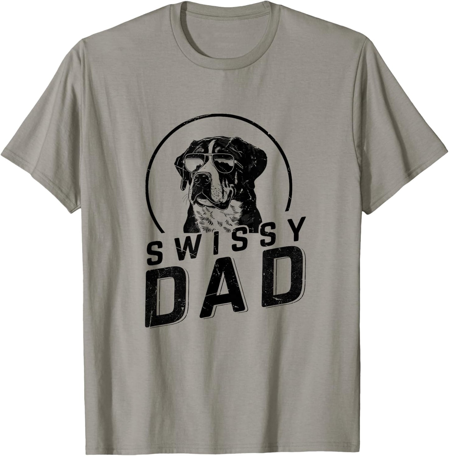 Swissy Dad Dog Owner Gifts Funny Dog Dad Christmas T-Shirt - T-Shirt | Sand