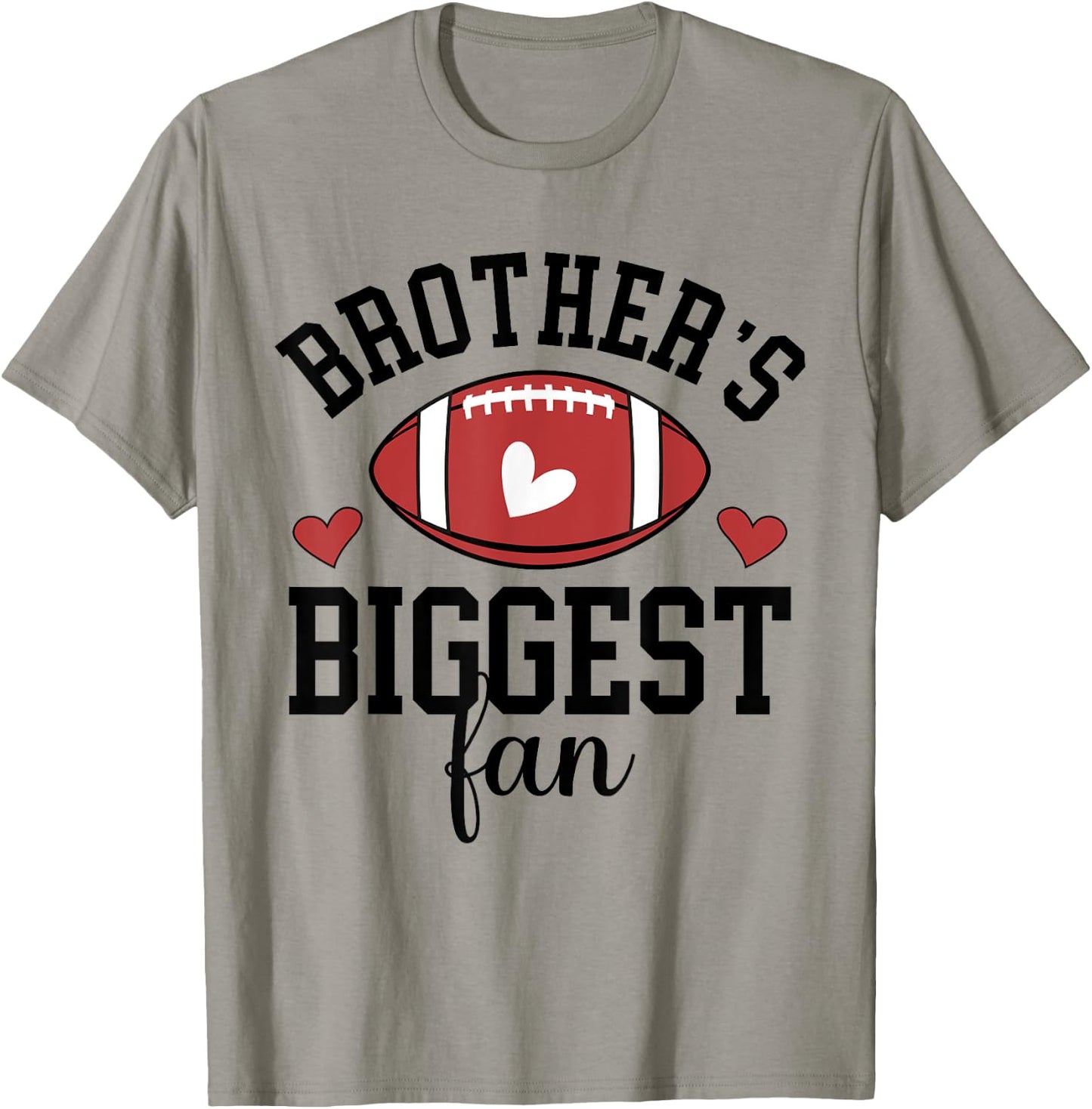 Brother's Biggest Fan Football Sister Of A Football Player T-Shirt - T-Shirt | Sand