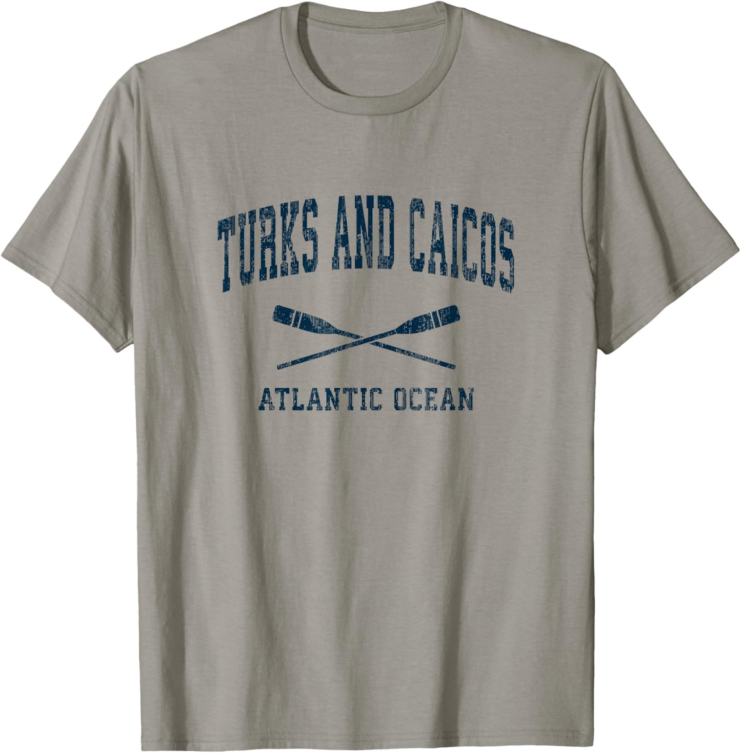 Turks and Caicos Vintage Nautical Paddles Sports Oars T-Shirt - T-Shirt | Sand