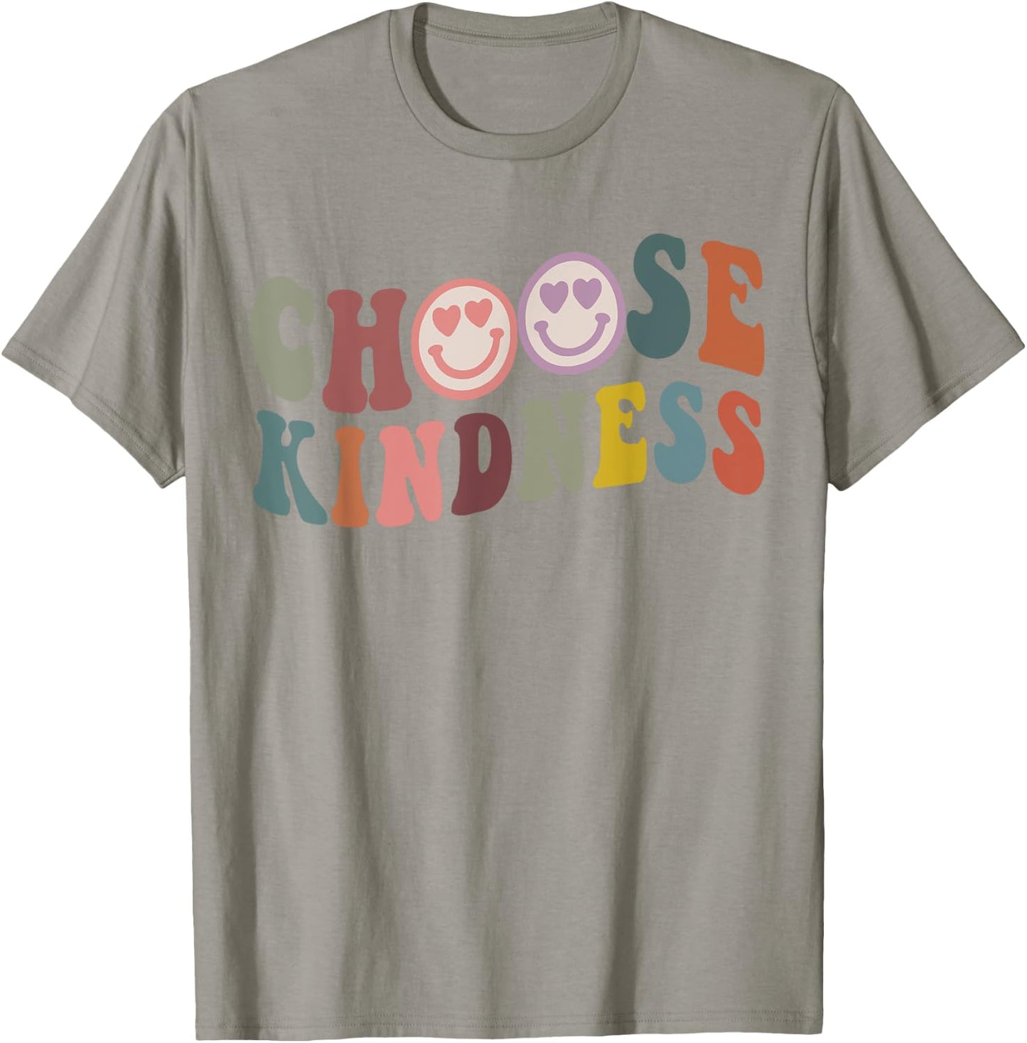 Retro Vintage Smile Face Choose Kindness Lover spiritual T-Shirt - T-Shirt | Sand