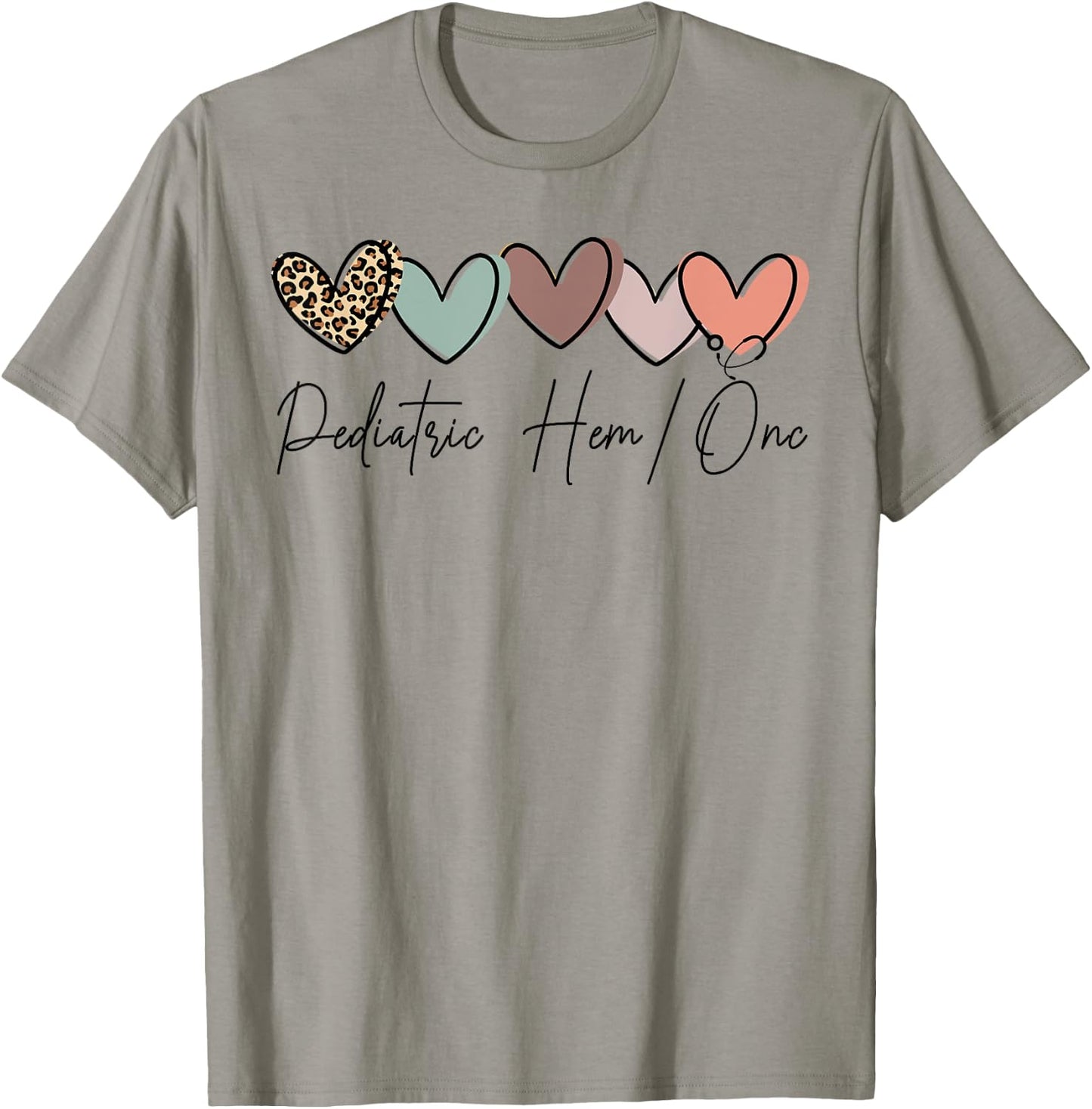 Pediatric Hematology Oncology, Leopard Peds Hem Onc Nurse T-Shirt - T-Shirt | Sand