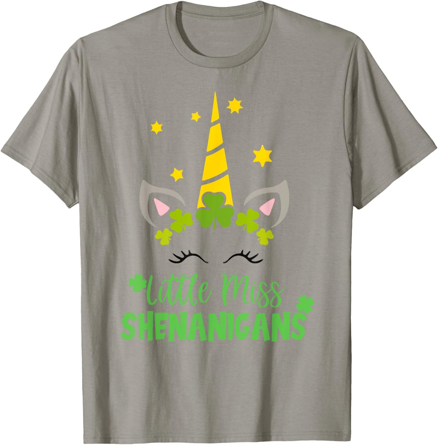 Irish Little Miss Shenanigan St Patrick Day Funny Women Girl T-Shirt - T-Shirt | Sand