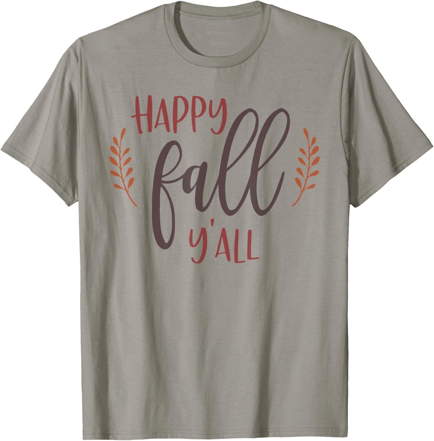 Happy Fall Y'all Autumn Leaf Season Lover T-Shirt - T-Shirt | Sand