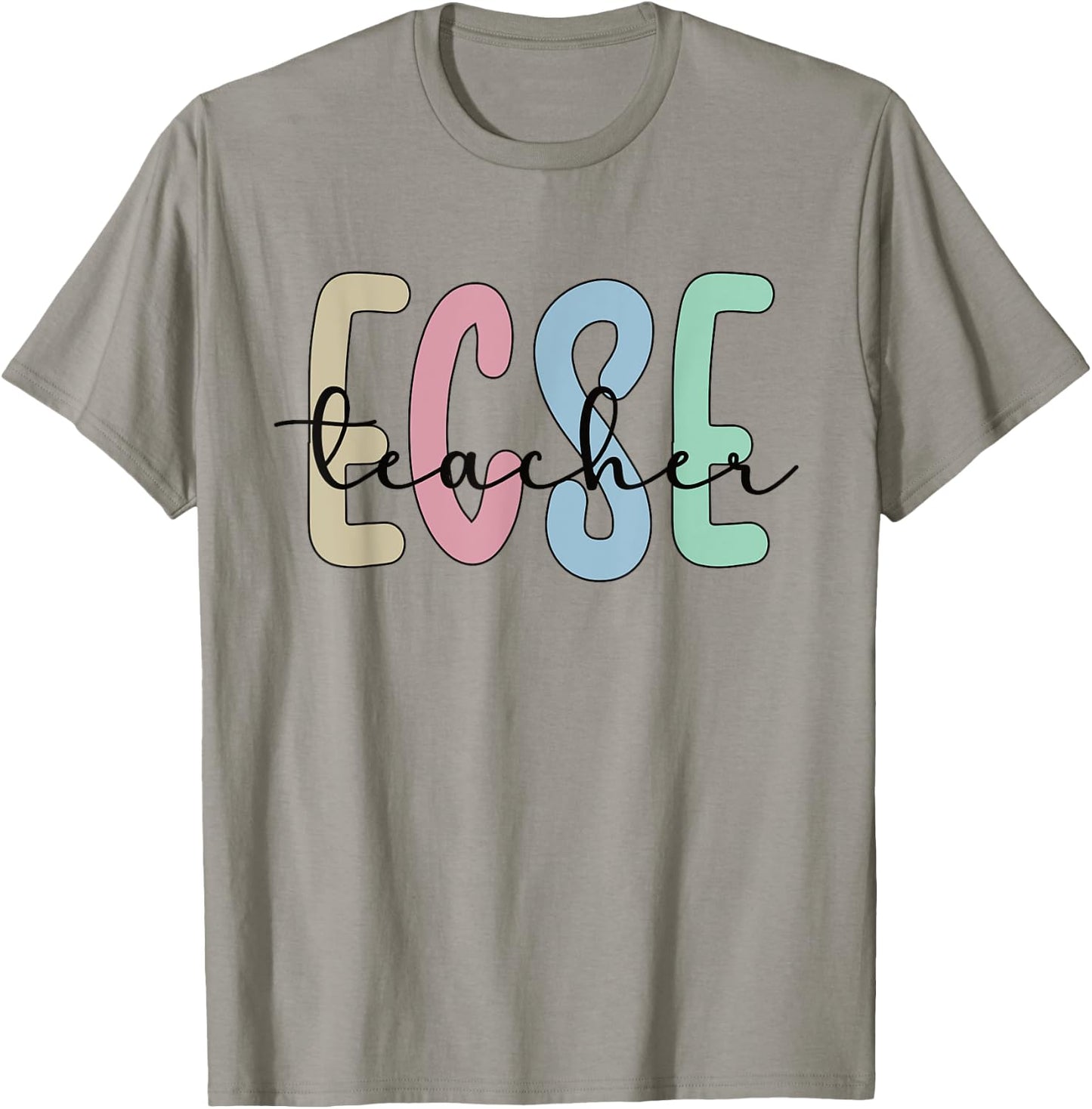 ECSE Teacher Appreciation Early Childhood Special Education T-Shirt - T-Shirt | Sand