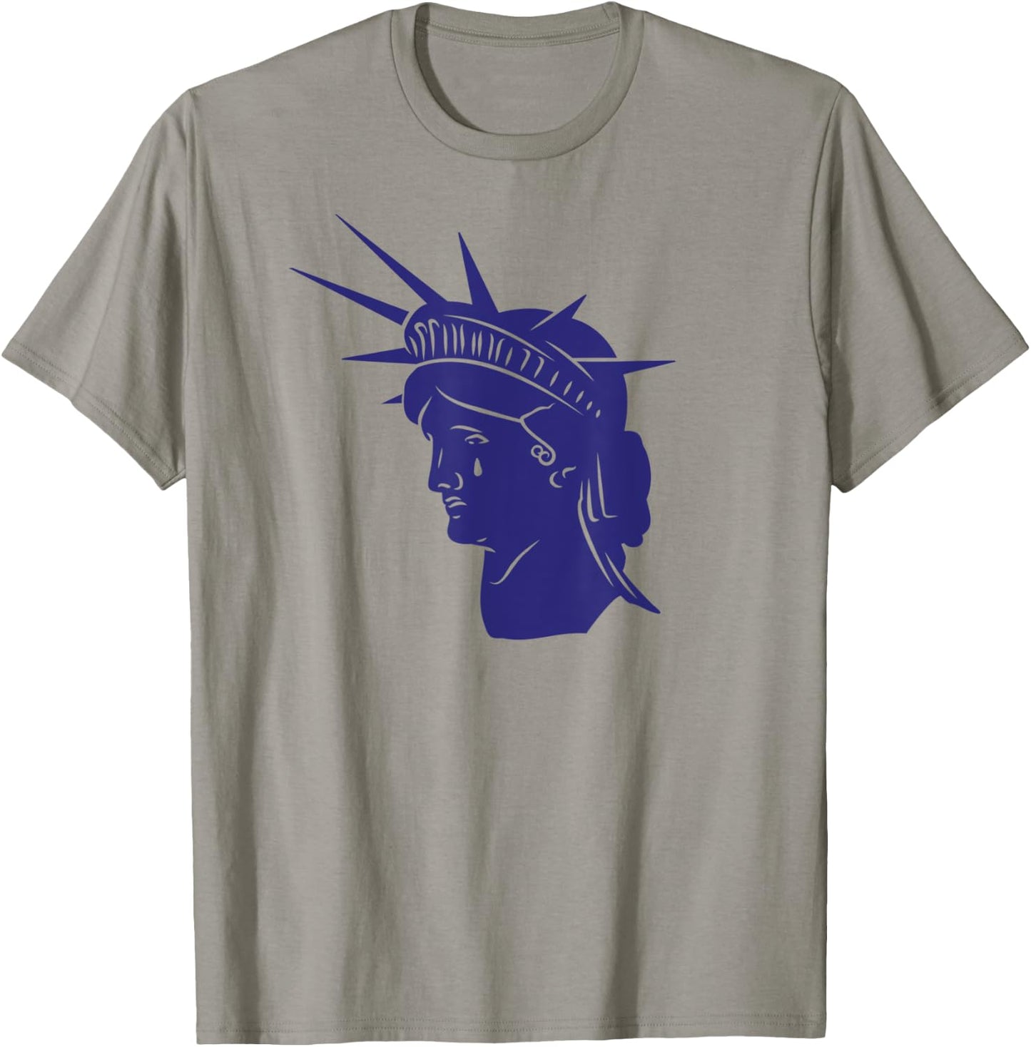 JULY 4th CANCELLED Statue of Liberty Crying Tears Roe Meme T-Shirt - T-Shirt | Sand