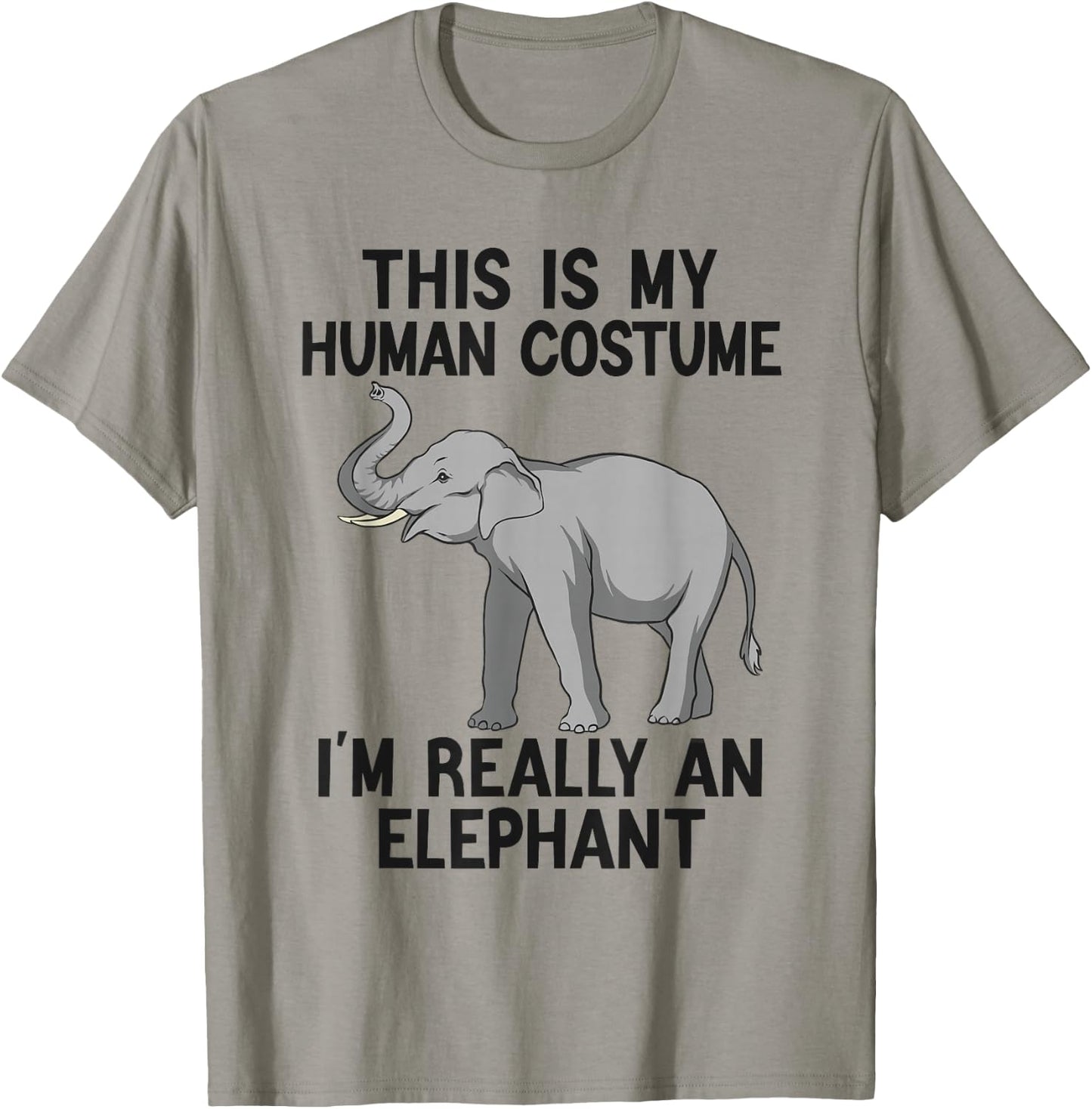 Simple Halloween Costumes Women Funny Elephant T-Shirt - T-Shirt | Sand