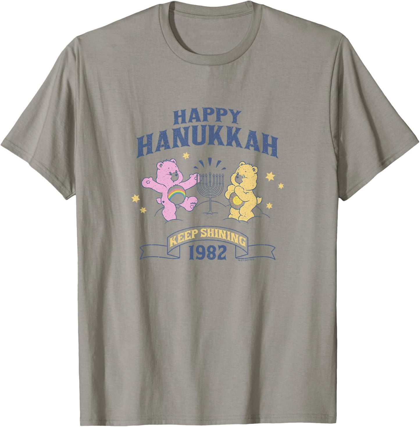 Care Bears Happy Hanukkah Keep Shining 1982 Vintage Holiday T-Shirt - T-Shirt | Sand