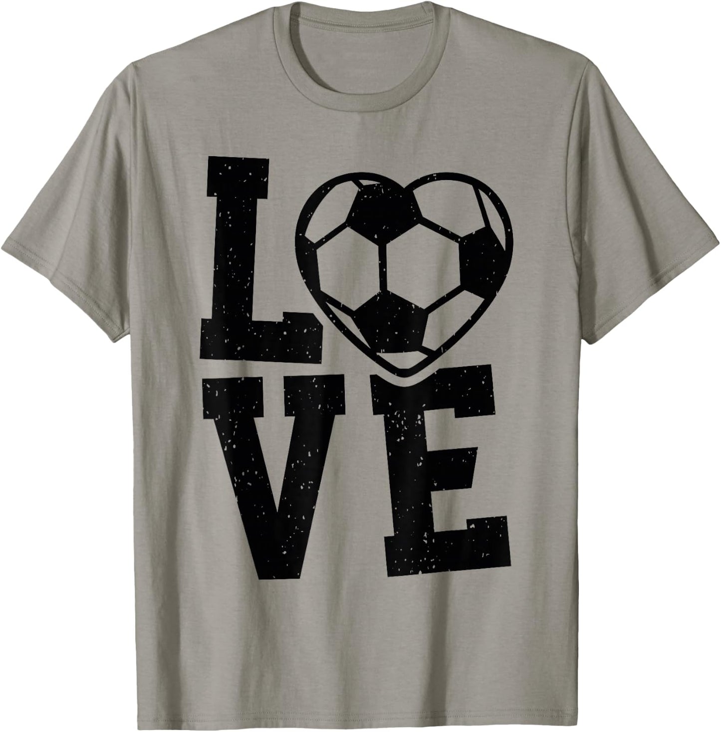 Love Heart Soccer Team Design for Sport Fans Player T-Shirt - T-Shirt | Sand