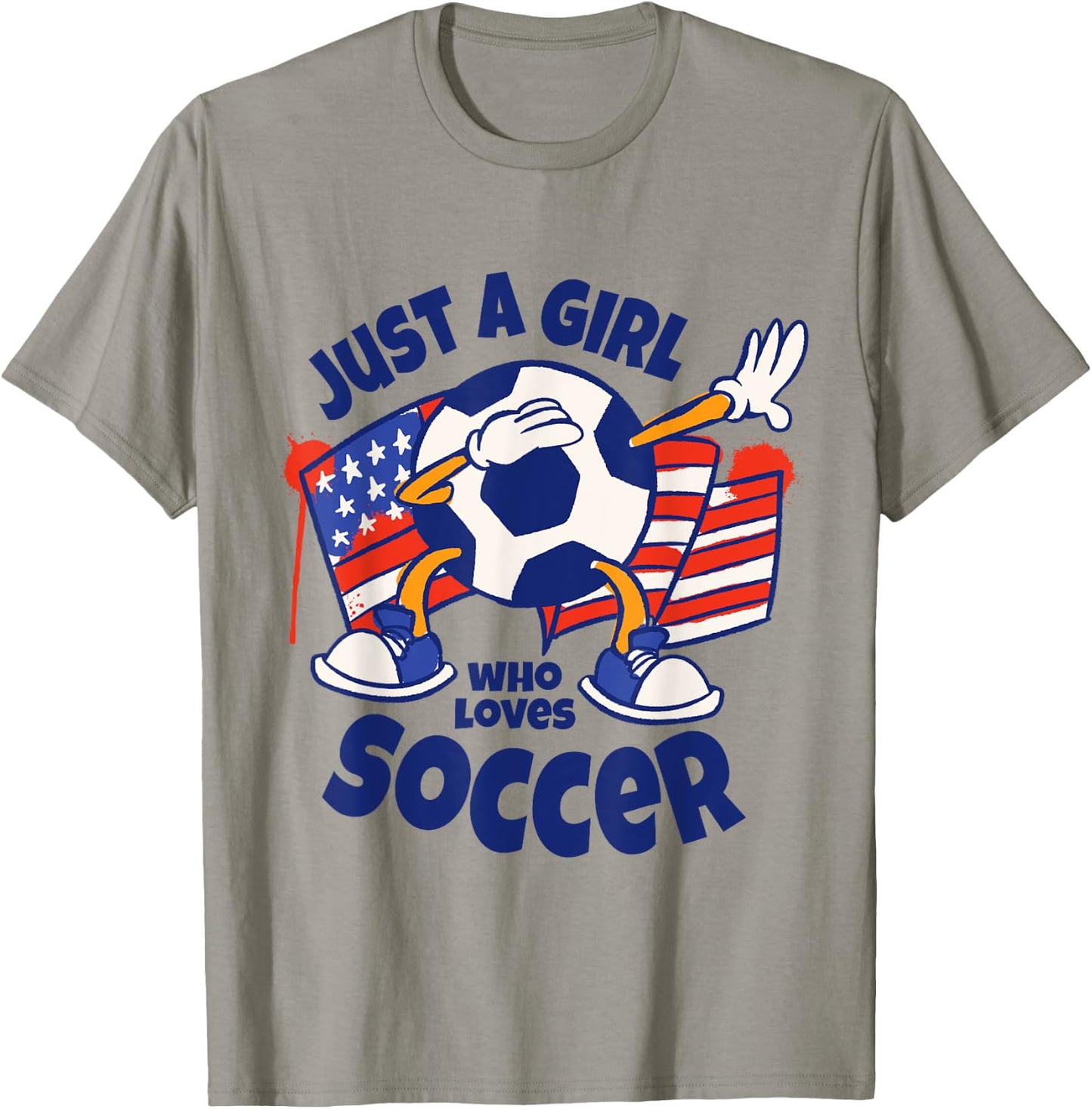 Just a Girl Who Loves Soccer Kids Girl Teen Football T-Shirt - T-Shirt | Sand