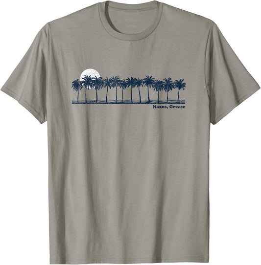 Naxos Vintage 70s Retro Throwback Design T-Shirt - T-Shirt | Sand