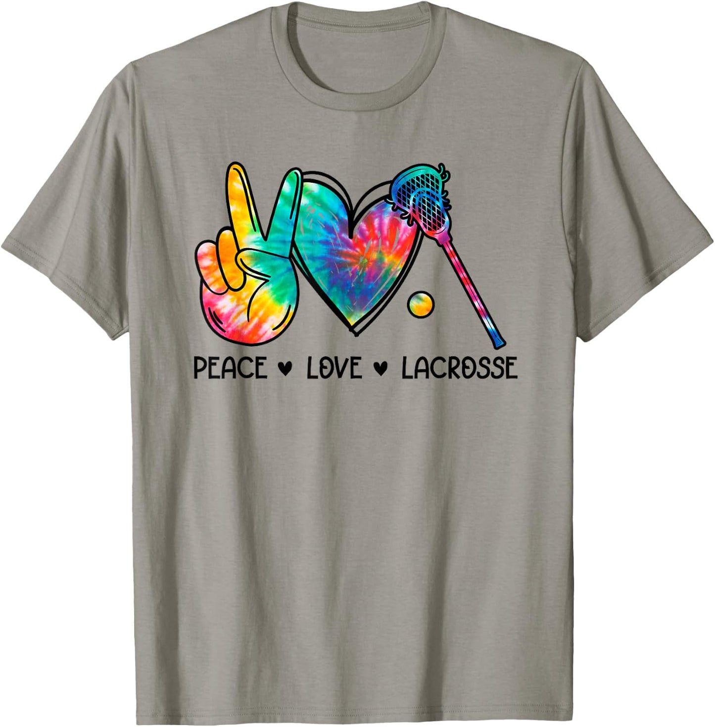 Peace Love Lacrosse T-Shirt - T-Shirt | Sand