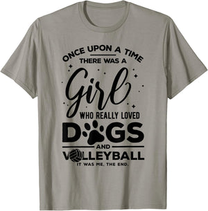 Funny Volleyball Joke for Teen Girls Who loves dogs T-Shirt - T-Shirt | Sand